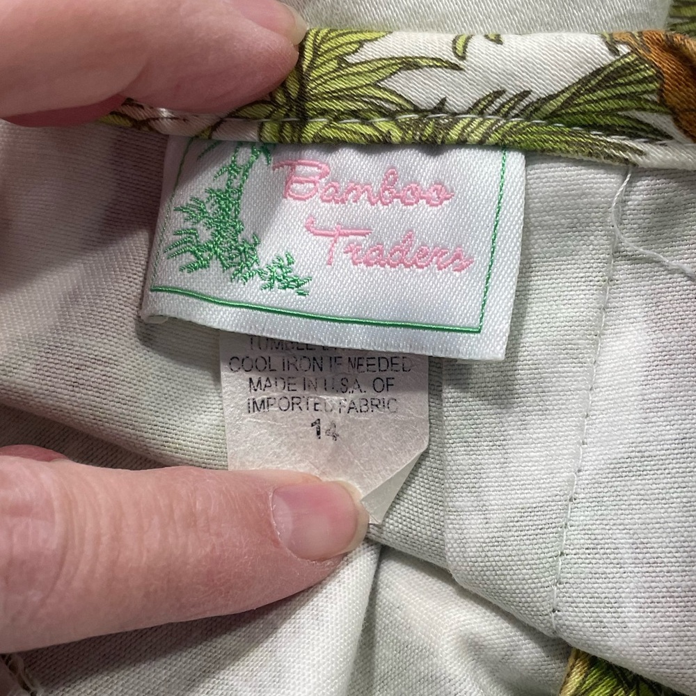 Bamboo Traders vintage palm print skort - size 14 - Picture 4 of 5